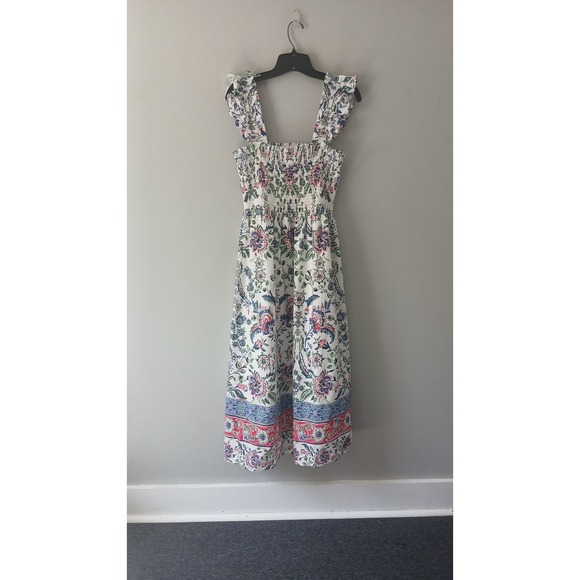 Anne Klein Dresses & Skirts - Anne Klein Women's Size Large Floral Smocked Midi Dress Flutter Sleeve NWT $139!